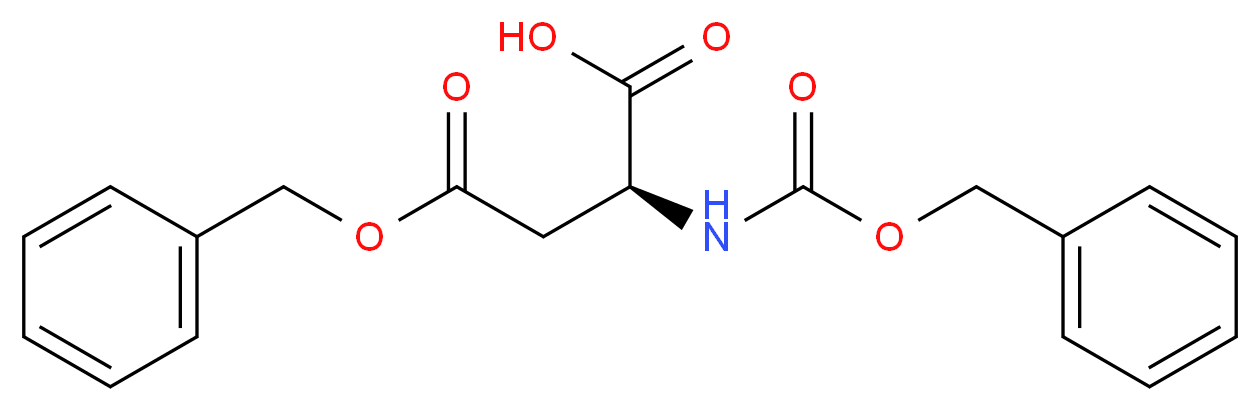 (2S)-4-(benzyloxy)-2-{[(benzyloxy)carbonyl]amino}-4-oxobutanoic acid_分子结构_CAS_3479-47-8