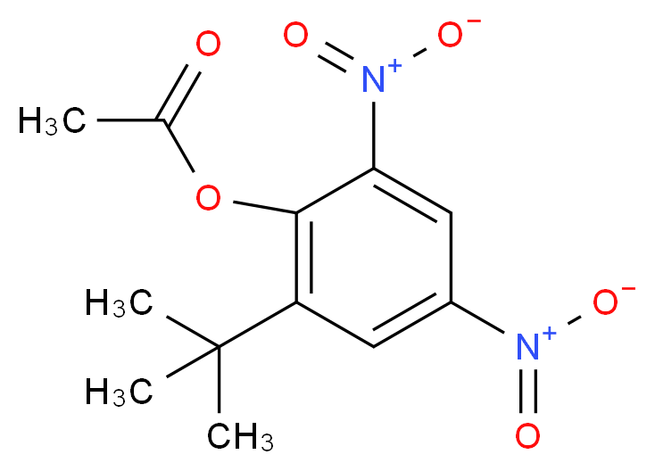 2-tert-butyl-4,6-dinitrophenyl acetate_分子结构_CAS_3204-27-1