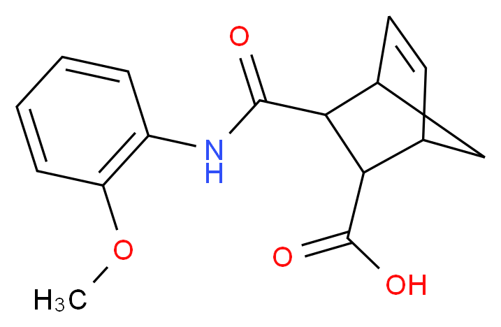 3-[(2-methoxyphenyl)carbamoyl]bicyclo[2.2.1]hept-5-ene-2-carboxylic acid_分子结构_CAS_61894-11-9