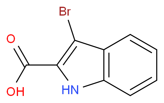 3-bromo-1H-indole-2-carboxylic acid_分子结构_CAS_28737-33-9