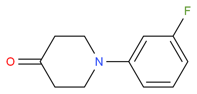 1-(3-fluorophenyl)piperidin-4-one_分子结构_CAS_158553-31-2