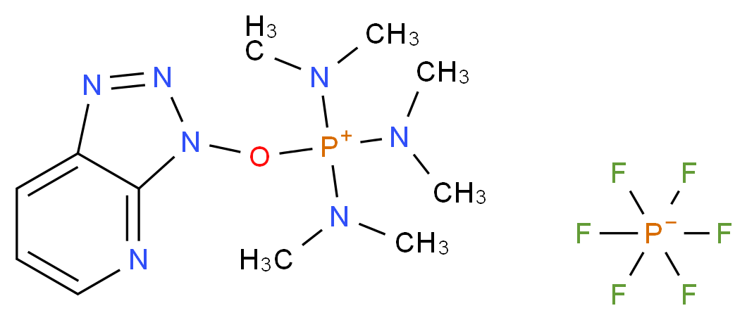 hexafluoro-λ<sup>5</sup>-phosphanuide; tris(dimethylamino)({3H-[1,2,3]triazolo[4,5-b]pyridin-3-yloxy})phosphanium_分子结构_CAS_156311-85-2