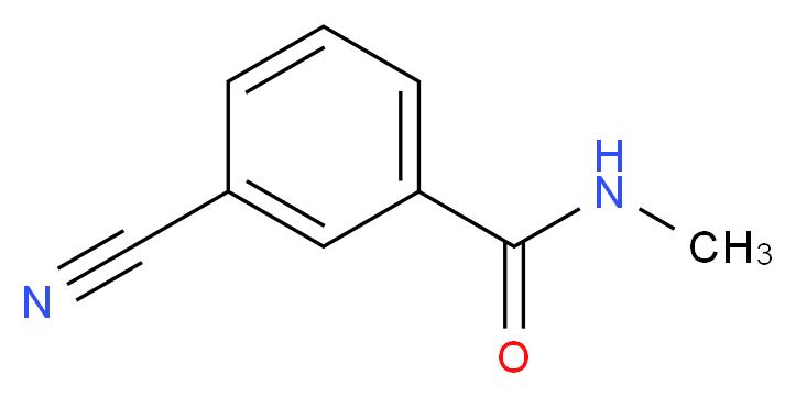 3-Cyano-N-methylbenzamide_分子结构_CAS_)