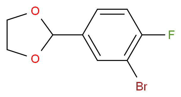 2-(3-BROMO-4-FLUORO-PHENYL)-[1,3]DIOXOLANE_分子结构_CAS_77771-04-1)