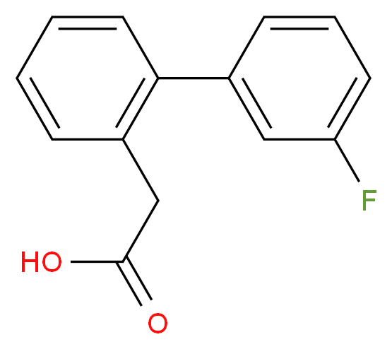 (3'-Fluoro-biphenyl-2-yl)-acetic acid_分子结构_CAS_669713-85-3)