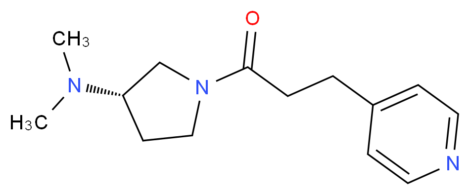(3S)-N,N-dimethyl-1-(3-pyridin-4-ylpropanoyl)pyrrolidin-3-amine_分子结构_CAS_)