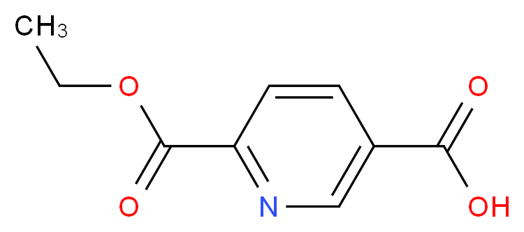 6-(ethoxycarbonyl)pyridine-3-carboxylic acid_分子结构_CAS_17874-78-1