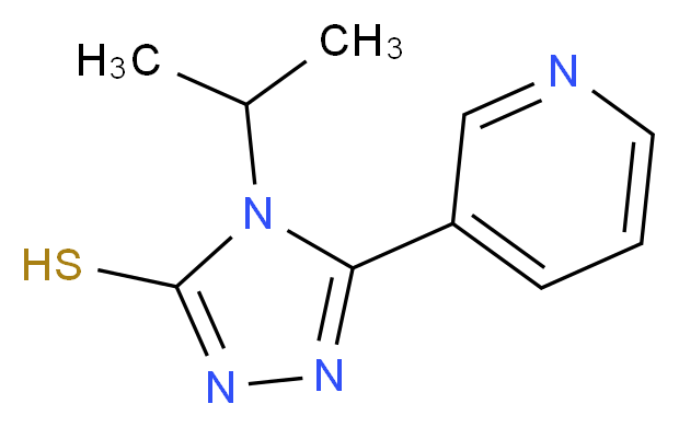 4-(propan-2-yl)-5-(pyridin-3-yl)-4H-1,2,4-triazole-3-thiol_分子结构_CAS_90871-42-4