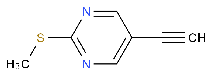 5-ethynyl-2-(methylsulfanyl)pyrimidine_分子结构_CAS_87573-81-7