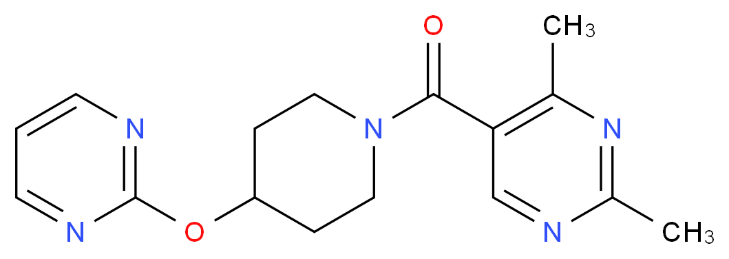 2,4-dimethyl-5-{[4-(pyrimidin-2-yloxy)piperidin-1-yl]carbonyl}pyrimidine_分子结构_CAS_)
