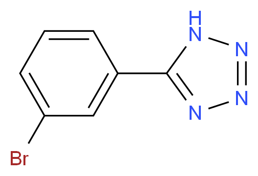 5-(3-溴苯基)-1H-四唑_分子结构_CAS_3440-99-1)