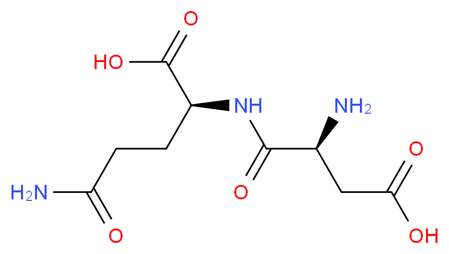 (2S)-2-[(2S)-2-amino-3-carboxypropanamido]-4-carbamoylbutanoic acid_分子结构_CAS_13433-13-1