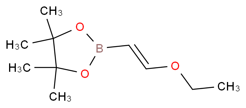 2-[(E)-2-ethoxyethenyl]-4,4,5,5-tetramethyl-1,3,2-dioxaborolane_分子结构_CAS_1201905-61-4