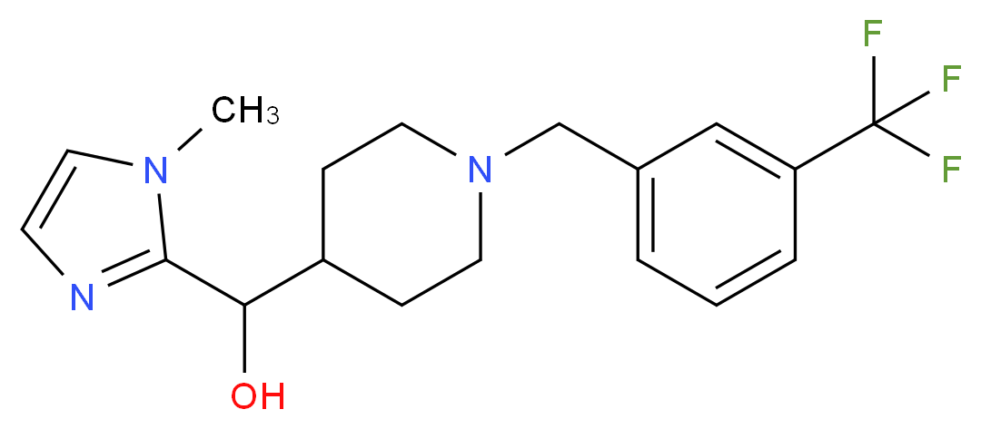 (1-methyl-1H-imidazol-2-yl){1-[3-(trifluoromethyl)benzyl]piperidin-4-yl}methanol_分子结构_CAS_)