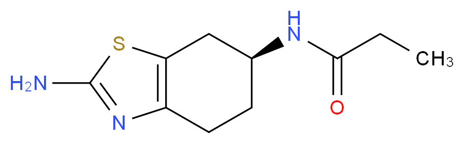 N-[(6S)-2-amino-4,5,6,7-tetrahydro-1,3-benzothiazol-6-yl]propanamide_分子结构_CAS_106006-84-2