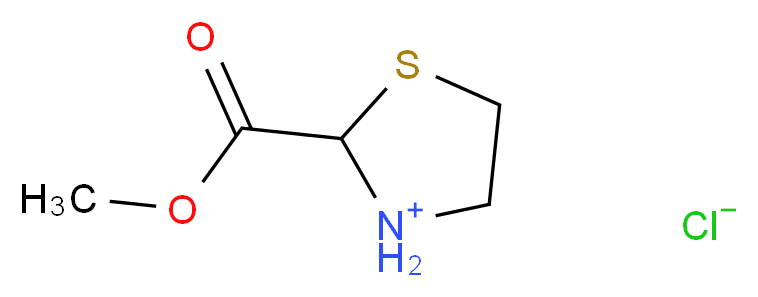 噻唑烷-2-甲酸甲酯盐酸盐_分子结构_CAS_50703-06-5)