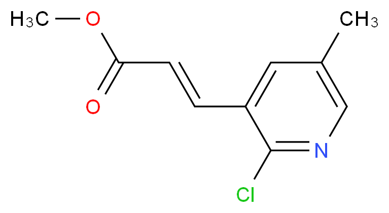 (E)-Methyl 3-(2-chloro-5-methylpyridin-3-yl)acrylate_分子结构_CAS_1198401-58-9)