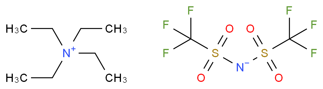 tetraethylazanium; trifluoro[(trifluoromethanesulfonylazanidyl)sulfonyl]methane_分子结构_CAS_161401-26-9