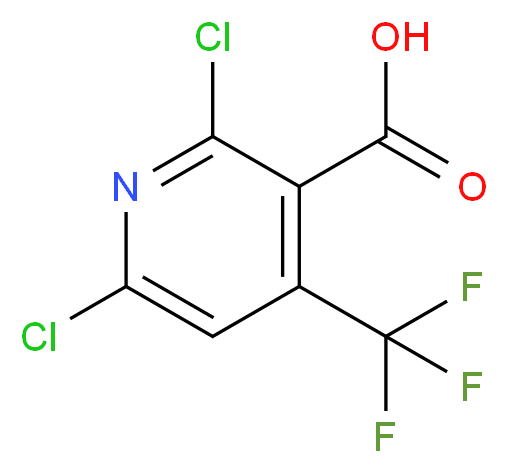 2,6-dichloro-4-(trifluoromethyl)pyridine-3-carboxylic acid_分子结构_CAS_503437-19-2