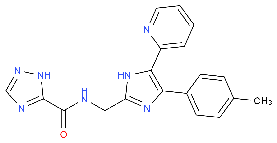 N-{[4-(4-methylphenyl)-5-pyridin-2-yl-1H-imidazol-2-yl]methyl}-1H-1,2,4-triazole-5-carboxamide_分子结构_CAS_)