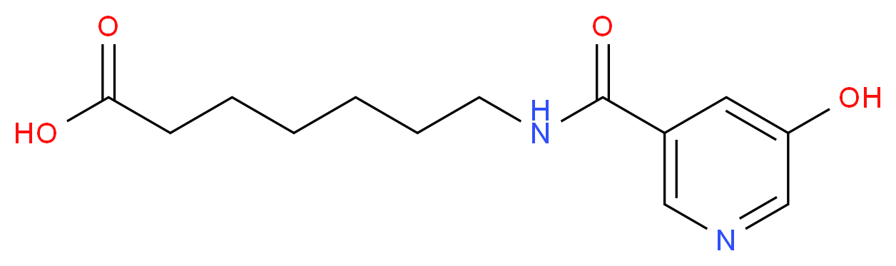 7-[(5-hydroxypyridin-3-yl)formamido]heptanoic acid_分子结构_CAS_325970-23-8