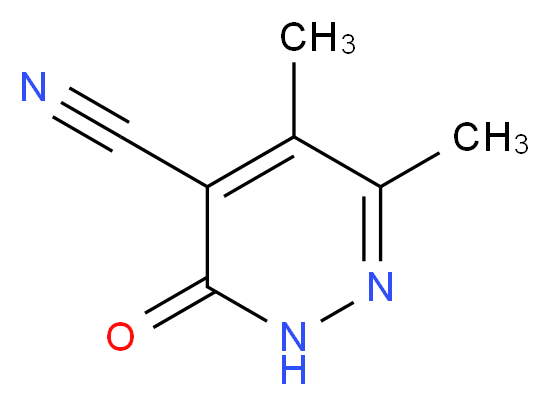 5,6-dimethyl-3-oxo-2,3-dihydropyridazine-4-carbonitrile_分子结构_CAS_40380-36-7