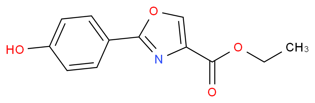 ethyl 2-(4'-hydroxyphenyl)-1,3-oxazole-4-carboxylate_分子结构_CAS_200400-76-6)