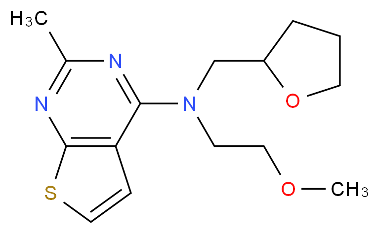 N-(2-methoxyethyl)-2-methyl-N-(tetrahydrofuran-2-ylmethyl)thieno[2,3-d]pyrimidin-4-amine_分子结构_CAS_)