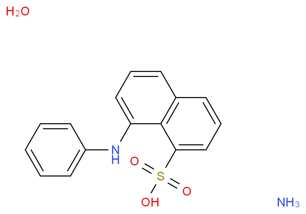 8-(phenylamino)naphthalene-1-sulfonic acid amine hydrate_分子结构_CAS_206659-00-9