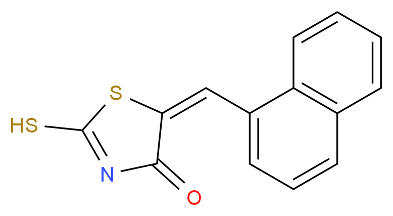 (5E)-2-Mercapto-5-(1-naphthylmethylene)-1,3-thiazol-4(5H)-one_分子结构_CAS_65562-51-8)