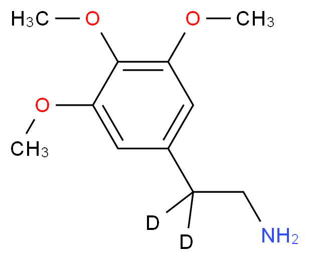 2-(3,4,5-trimethoxyphenyl)(2,2-<sup>2</sup>H<sub>2</sub>)ethan-1-amine_分子结构_CAS_1020518-89-1