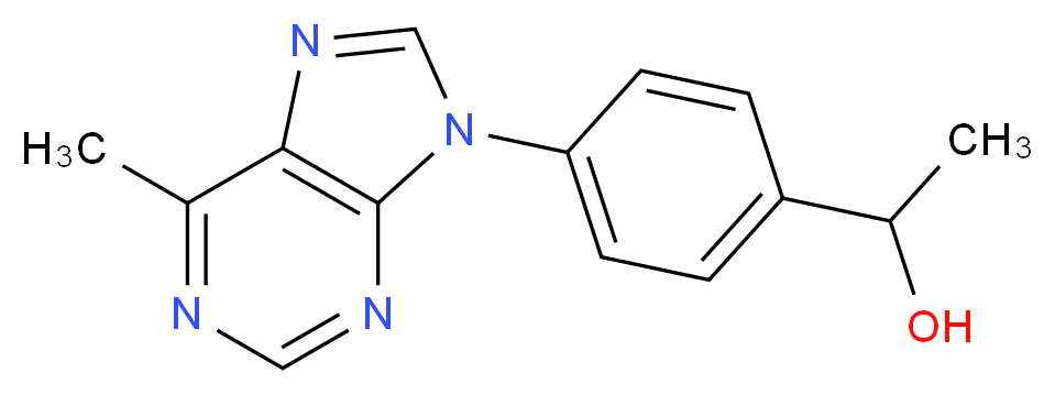 1-[4-(6-methyl-9H-purin-9-yl)phenyl]ethanol_分子结构_CAS_)