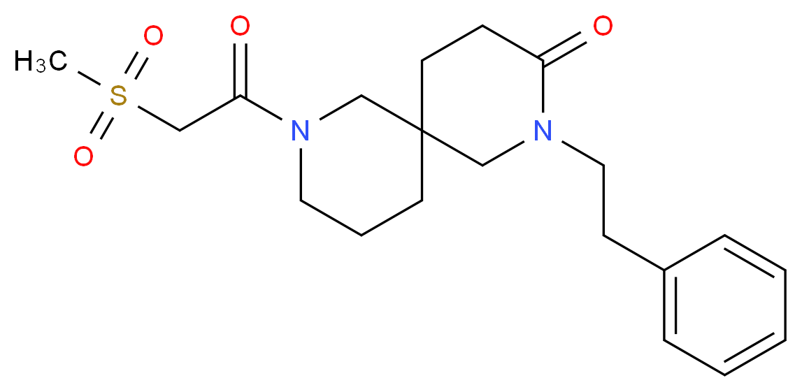 8-[(methylsulfonyl)acetyl]-2-(2-phenylethyl)-2,8-diazaspiro[5.5]undecan-3-one_分子结构_CAS_)