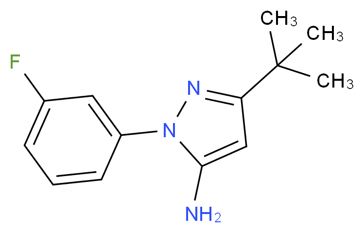 5-TERT-BUTYL-2-(3-FLUORO-PHENYL)-2H-PYRAZOL-3-YLAMINE_分子结构_CAS_476637-06-6)