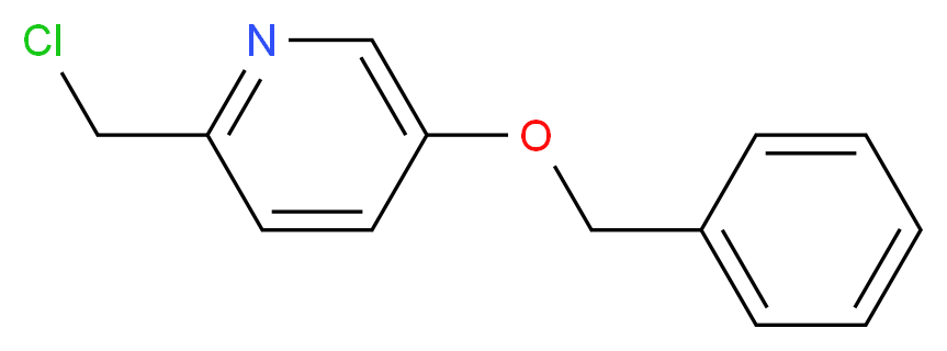 5-(benzyloxy)-2-(chloromethyl)pyridine_分子结构_CAS_127590-90-3