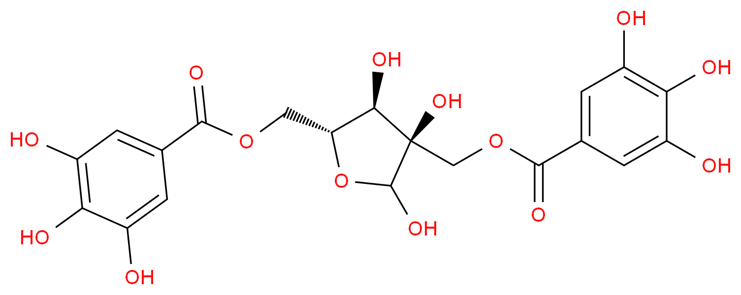 [(2R,3R,4R)-3,4,5-trihydroxy-4-[(3,4,5-trihydroxybenzoyloxy)methyl]oxolan-2-yl]methyl 3,4,5-trihydroxybenzoate_分子结构_CAS_469-32-9