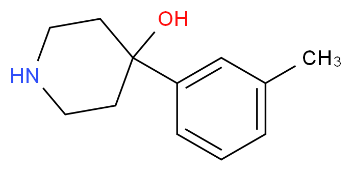 4-(3-methylphenyl)piperidin-4-ol_分子结构_CAS_71916-57-9