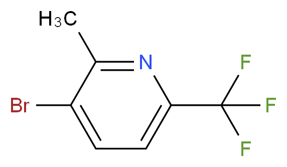 3-bromo-2-methyl-6-(trifluoromethyl)pyridine_分子结构_CAS_1010422-53-3