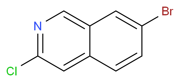 7-Bromo-3-chloroisoquinoline_分子结构_CAS_1029720-65-7)