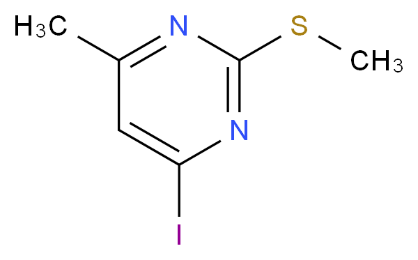 4-Iodo-6-methyl-2-(methylthio)pyrimidine_分子结构_CAS_16879-42-8)