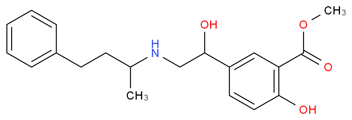 methyl 2-hydroxy-5-{1-hydroxy-2-[(4-phenylbutan-2-yl)amino]ethyl}benzoate_分子结构_CAS_802620-01-5