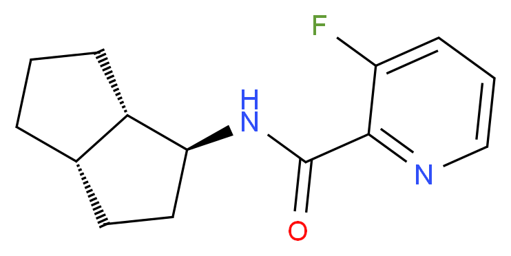 3-fluoro-N-[(1S*,3aS*,6aS*)-octahydropentalen-1-yl]pyridine-2-carboxamide_分子结构_CAS_)
