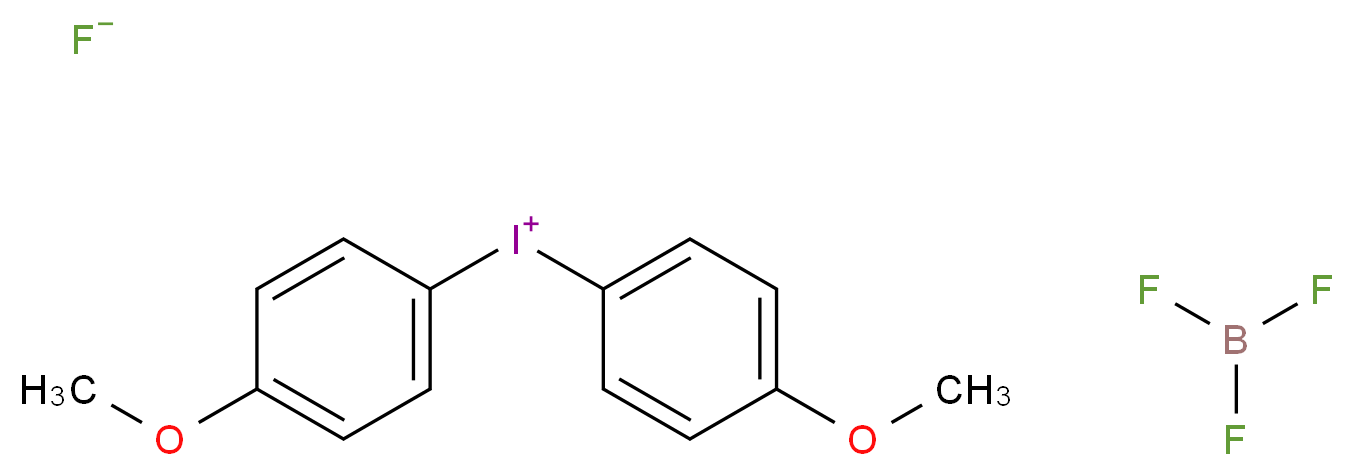 bis(4-methoxyphenyl)iodanium trifluoroborane fluoride_分子结构_CAS_1426-58-0