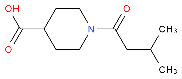 1-(3-Methylbutanoyl)piperidine-4-carboxylic acid_分子结构_CAS_926238-85-9)