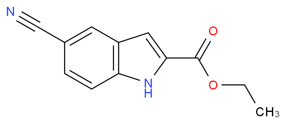 ethyl 5-cyano-1H-indole-2-carboxylate_分子结构_CAS_105191-13-7