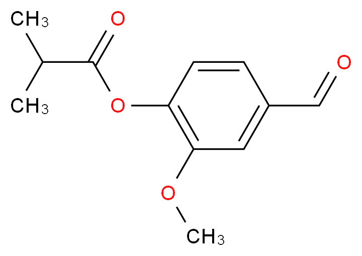 4-formyl-2-methoxyphenyl 2-methylpropanoate_分子结构_CAS_20665-85-4