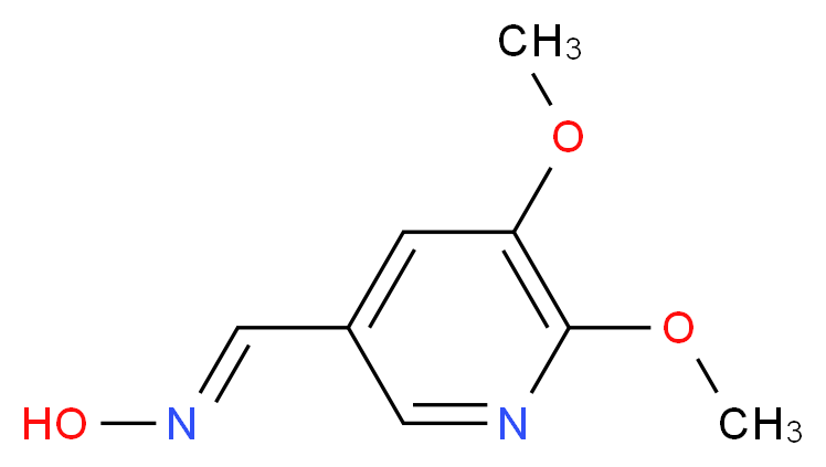 N-[(5,6-dimethoxypyridin-3-yl)methylidene]hydroxylamine_分子结构_CAS_1138443-93-2