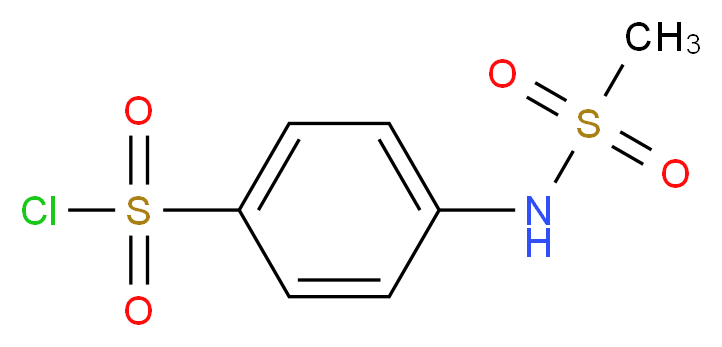 4-methanesulfonamidobenzene-1-sulfonyl chloride_分子结构_CAS_93345-21-2