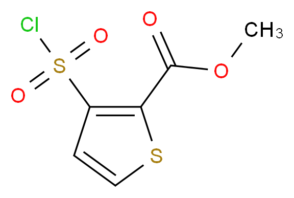methyl 3-(chlorosulfonyl)thiophene-2-carboxylate_分子结构_CAS_59337-92-7)