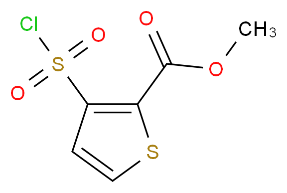 methyl 3-chlorosulfonylthiophene-2-carboxylate_分子结构_CAS_59337-92-7)